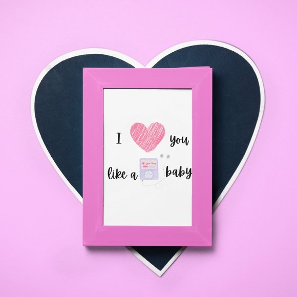 Valentine's Day Gift Wall Art 8x10 "Love You Like A Love Song" by Selena Gomez - Picture 1 of 2